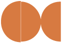 Papaya Round Gate Fold Invitation Style D (5 3/4 Diameter)