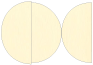 Eames Natural White (Textured) Round Gate Fold Invitation Style D (5 3/4 Diameter) - 10/Pk