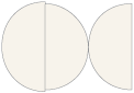 Beige Round Gate Fold Invitation Style D (5 3/4 Diameter)