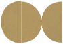 Natural Kraft Round Gate Fold Invitation Style D (5 3/4 Diameter) - 10/Pk