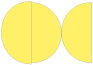 Factory Yellow Round Gate Fold Invitation Style D (5 3/4 Diameter) - 10/Pk