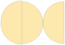 Peach Round Gate Fold Invitation Style D (5 3/4 Diameter) - 10/Pk
