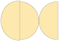 Peach Round Gate Fold Invitation Style D (5 3/4 Diameter)