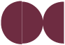 Wine Round Gate Fold Invitation Style D (5 3/4 Diameter) - 10/Pk