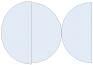 Blue Feather Round Gate Fold Invitation Style D (5 3/4 Diameter) - 10/Pk