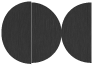 Eames Graphite (Textured) Round Gate Fold Invitation Style D (5 3/4 Diameter) - 10/Pk