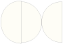 White Gold Round Gate Fold Invitation Style D (5 3/4 Diameter) - 10/Pk