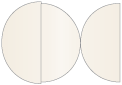 Pearlized Latte Round Gate Fold Invitation Style D (5 3/4 Diameter)