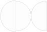 Ice Gold Round Gate Fold Invitation Style D (5 3/4 Diameter) - 10/Pk
