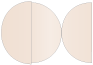 Nude Round Gate Fold Invitation Style D (5 3/4 Diameter) - 10/Pk