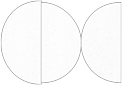 Metallic Snow Round Gate Fold Invitation Style D (5 3/4 Diameter)