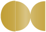 Rich Gold Round Gate Fold Invitation Style D (5 3/4 Diameter) - 10/Pk
