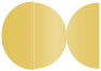 Gold Round Gate Fold Invitation Style D (5 3/4 Diameter) - 10/Pk