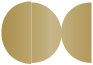 Antique Gold Round Gate Fold Invitation Style D (5 3/4 Diameter) - 10/Pk