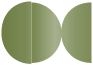 Botanic Round Gate Fold Invitation Style D (5 3/4 Diameter) - 10/Pk