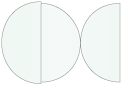 Metallic Aquamarine Round Gate Fold Invitation Style D (5 3/4 Diameter)
