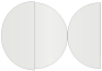 Silver Round Gate Fold Invitation Style D (5 3/4 Diameter) - 10/Pk