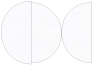 Linen Solar White Round Gate Fold Invitation Style D (5 3/4 Diameter) - 10/Pk