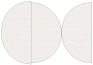 Linen Natural White Round Gate Fold Invitation Style D (5 3/4 Diameter) - 10/Pk