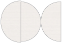 Linen Natural White Round Gate Fold Invitation Style D (5 3/4 Diameter)