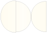 Natural White Pearl Round Gate Fold Invitation Style D (5 3/4 Diameter) - 10/Pk