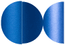 Blue Silk Round Gate Fold Invitation Style D (5 3/4 Diameter) - 10/Pk