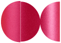 Pink Silk Round Gate Fold Invitation Style D (5 3/4 Diameter)