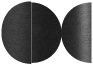 Black Silk Round Gate Fold Invitation Style D (5 3/4 Diameter) - 10/Pk