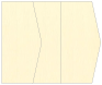 Eames Natural White (Textured) Gate Fold Invitation Style E (5 1/8 x 7 1/8) - 10/Pk