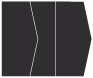 Black Gate Fold Invitation Style E (5 1/8 x 7 1/8) - 10/Pk