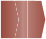 Red Satin Gate Fold Invitation Style E (5 1/8 x 7 1/8) - 10/Pk