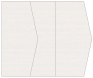 Linen Natural White Gate Fold Invitation Style E (5 1/8 x 7 1/8) - 10/Pk