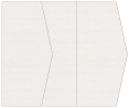 Linen Natural White Gate Fold Invitation Style E (5 1/8 x 7 1/8)