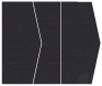 Linen Black Gate Fold Invitation Style E (5 1/8 x 7 1/8) - 10/Pk