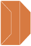 Papaya Gate Fold Invitation Style F (3 7/8 x 9) - 10/Pk