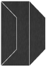 Eames Graphite (Textured) Gate Fold Invitation Style F (3 7/8 x 9) - 10/Pk