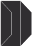 Black Gate Fold Invitation Style F (3 7/8 x 9) - 10/Pk