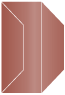 Red Satin Gate Fold Invitation Style F (3 7/8 x 9) - 10/Pk