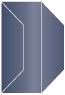 Blue Satin Gate Fold Invitation Style F (3 7/8 x 9) - 10/Pk