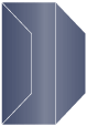 Blue Satin Gate Fold Invitation Style F (3 7/8 x 9)