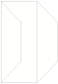 White Pearl Gate Fold Invitation Style F (3 7/8 x 9) - 10/Pk