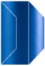 Blue Silk Gate Fold Invitation Style F (3 7/8 x 9) - 10/Pk