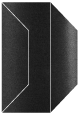 Black Silk Gate Fold Invitation Style F (3 7/8 x 9)