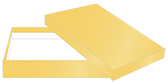 Gold A6 Invitation Box 1 Inch Deep 25/Pk