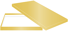 Gold Letter Box - 8 5/8 x 11 5/8 x 1 Inch Deep - 25/pk