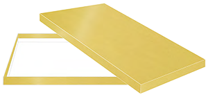 Metallic Gold Letter Box - 8 <small>5/8</small> x 11 <small>5/8</small> x 5/8 Inch Deep