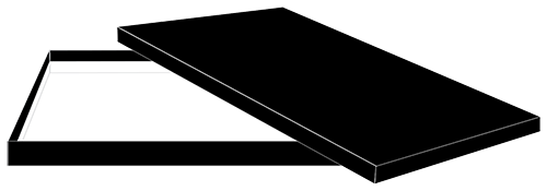 Matte Black Tabloid Box - 11 <small>1/4</small> x 17 <small>1/4</small> x <small>7/8</small> Inch Deep