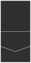 Black Pocket Invitation Style A1 (5 3/4 x 5 3/4) 10/Pk