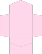 Pink Feather Pocket Invitation Style B2 (6 1/4 x 6 1/4) - 10/Pk