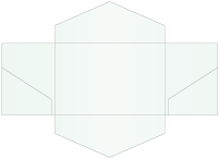 Metallic Aquamarine Pocket Invitation Style B3 (5 3/4 x 8 3/4) - 10/Pk